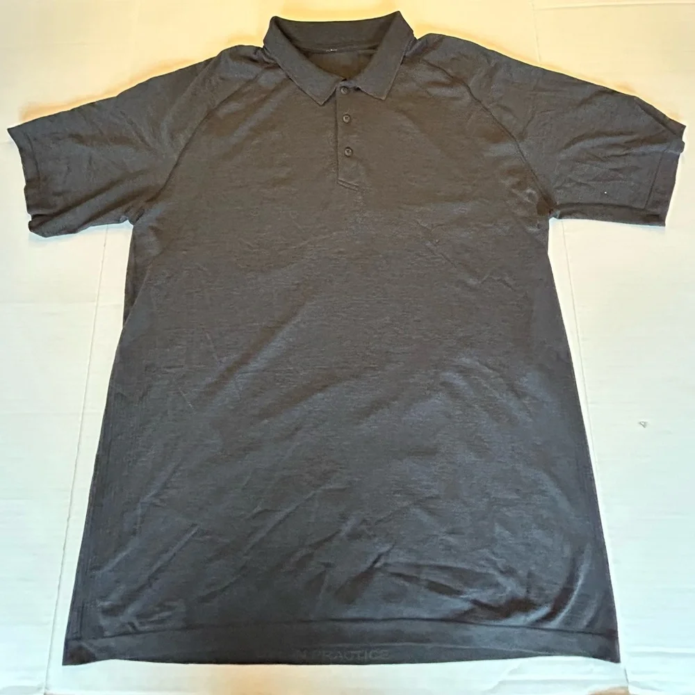 Lululemon Mens Metal Vent Tech Polo Black Shirt Stretch Lightweight Golf XXL